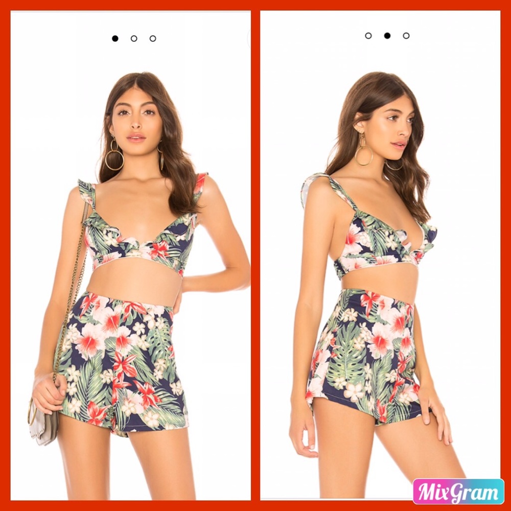 🌴BEAUTIFUL DOMINIQUE TROPICAL TOP & SHORTS SET🌴 - Picture 3 of 8